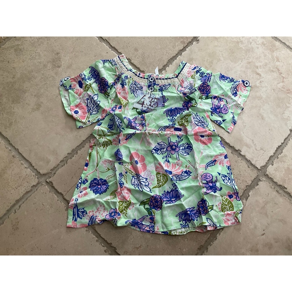 NWT Matilda Jane 435 light green floral shirt - girls size 10